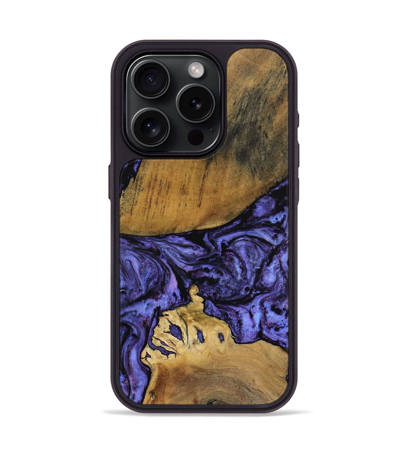 iPhone 15 Pro Wood Phone Case - Connie (Purple, 801890)