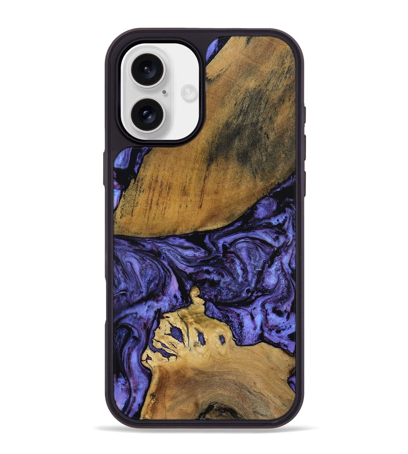 iPhone 16 Plus Wood Phone Case - Connie (Purple, 801890)