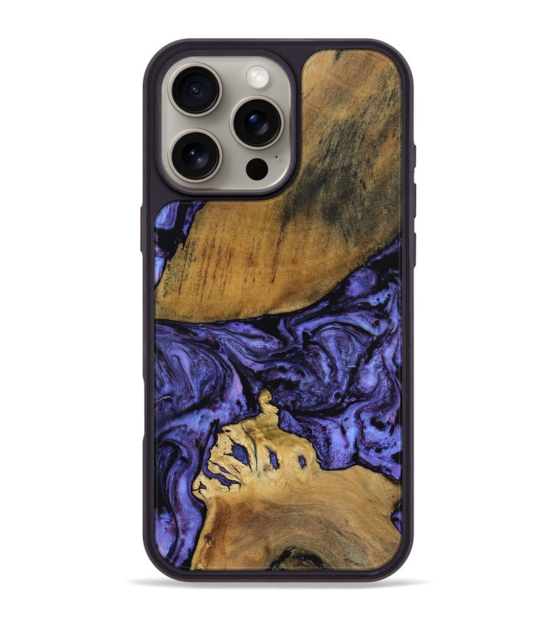 iPhone 16 Pro Max Wood Phone Case - Connie (Purple, 801890)