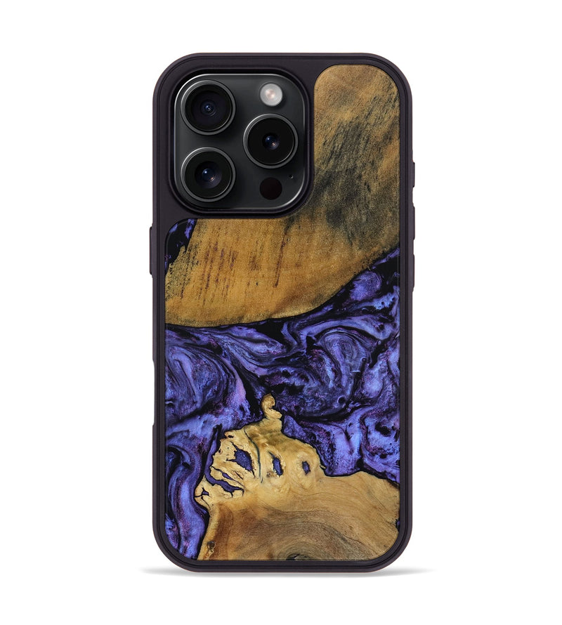 iPhone 16 Pro Wood Phone Case - Connie (Purple, 801890)