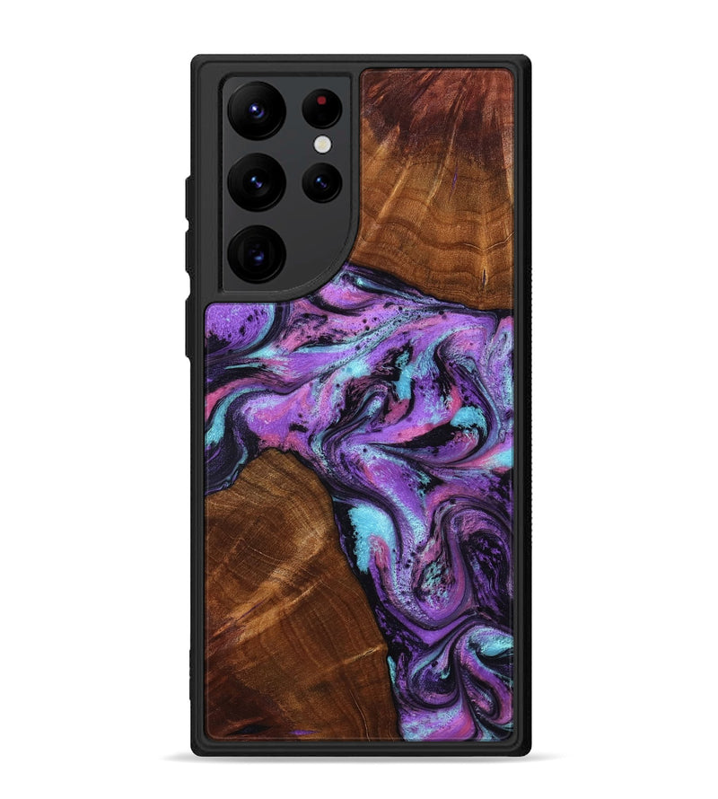 Galaxy S22 Ultra Wood Phone Case - Owen (Purple, 801891)