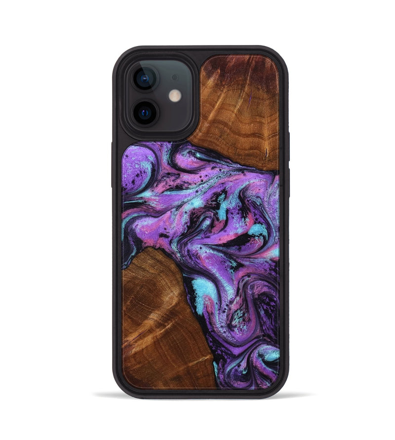 iPhone 12 Wood Phone Case - Owen (Purple, 801891)