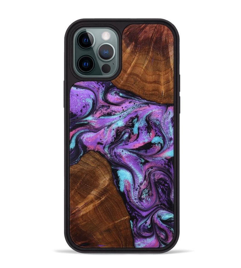 iPhone 12 Pro Max Wood Phone Case - Owen (Purple, 801891)
