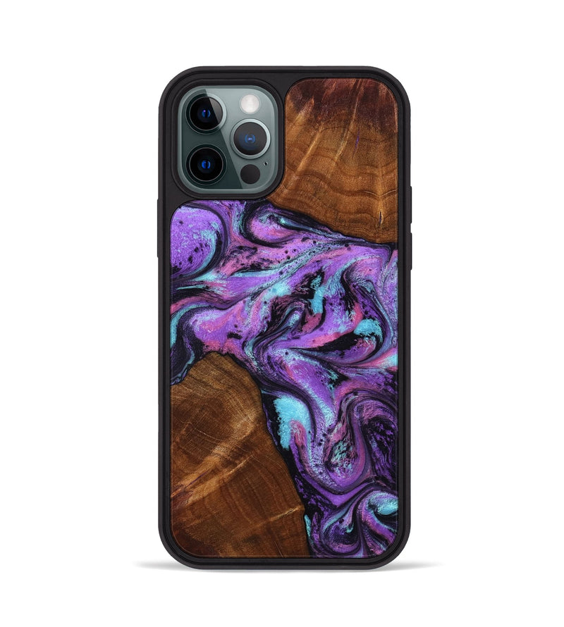 iPhone 12 Pro Wood Phone Case - Owen (Purple, 801891)