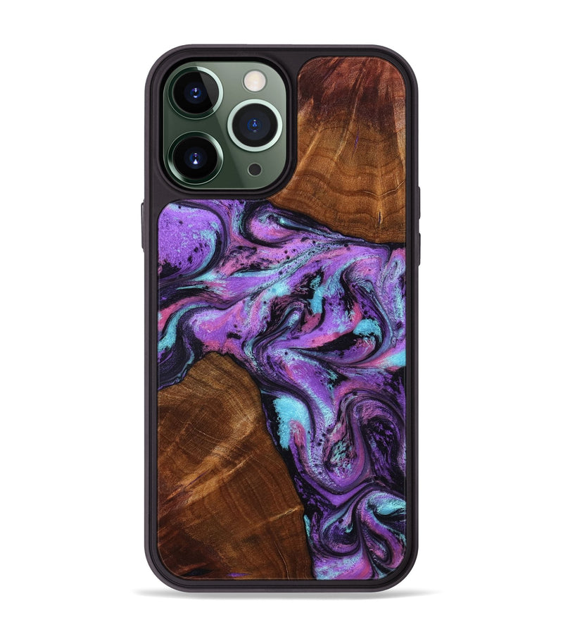 iPhone 13 Pro Max Wood Phone Case - Owen (Purple, 801891)