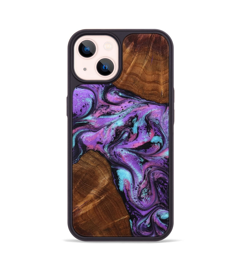 iPhone 14 Wood Phone Case - Owen (Purple, 801891)