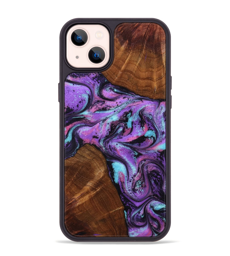 iPhone 14 Plus Wood Phone Case - Owen (Purple, 801891)