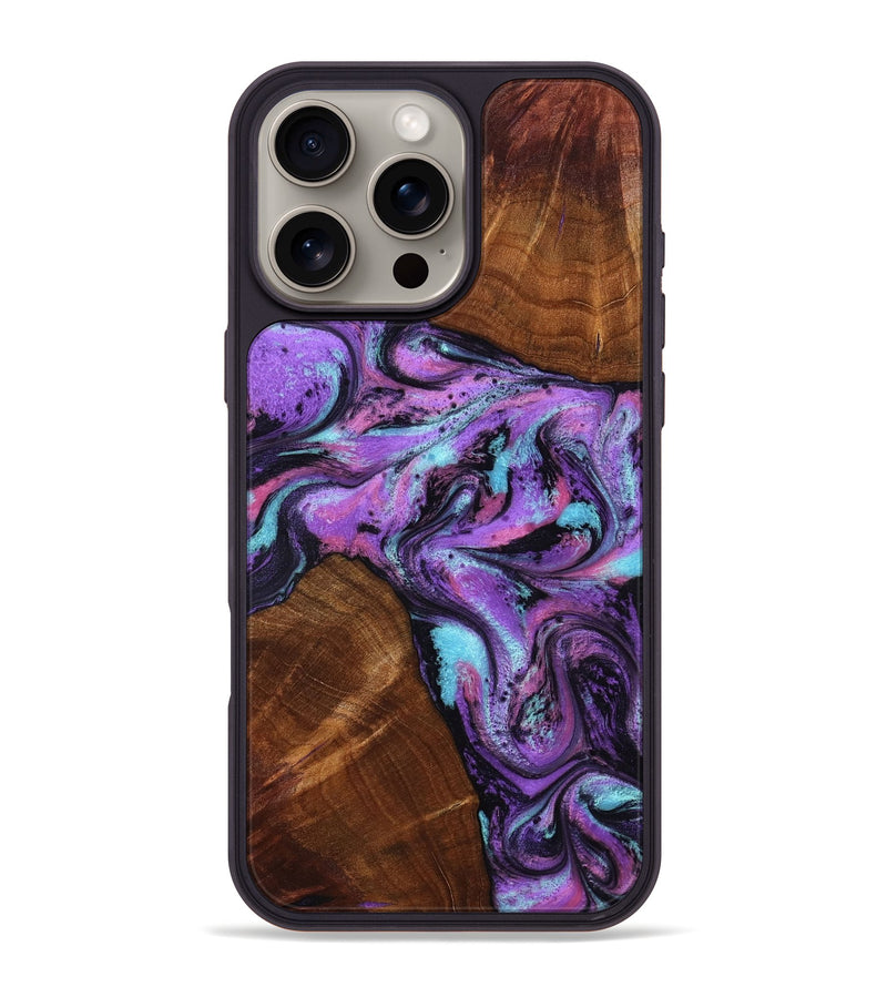 iPhone 16 Pro Max Wood Phone Case - Owen (Purple, 801891)