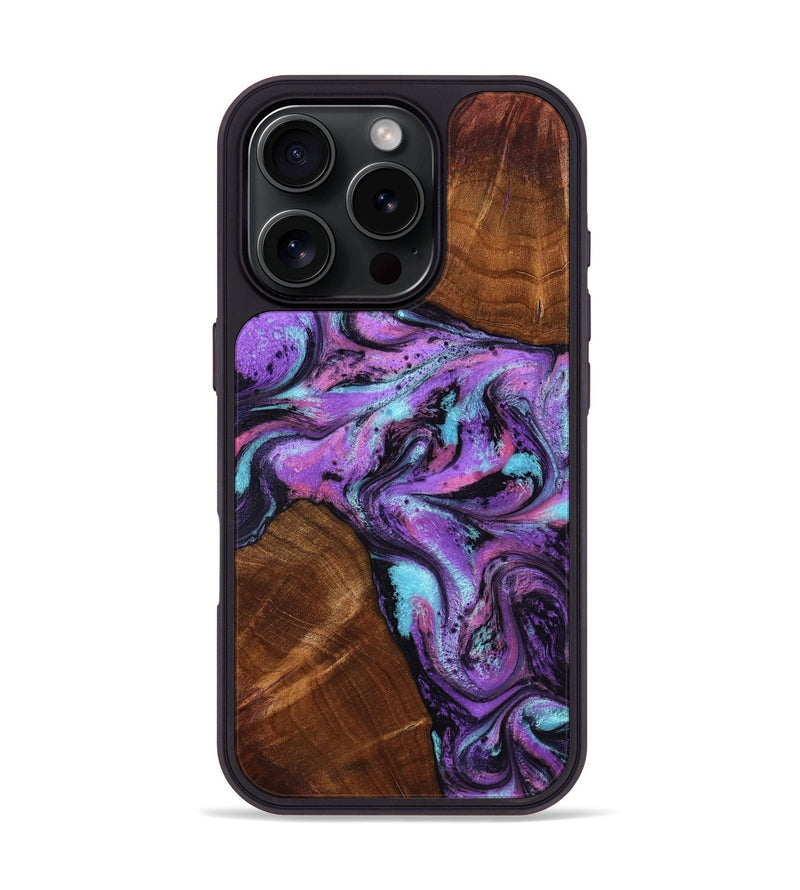 iPhone 16 Pro Wood Phone Case - Owen (Purple, 801891)