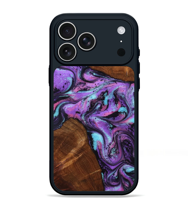 iPhone 17 Pro Max Wood Phone Case - Owen (Purple, 801891)