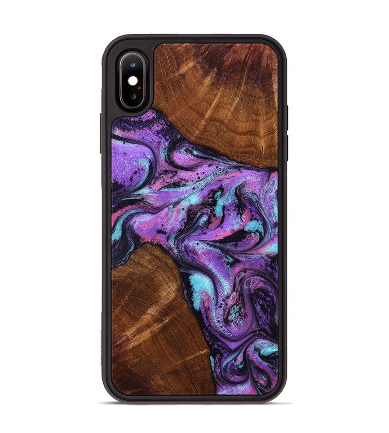 iPhone Xs Max Wood Phone Case - Owen (Purple, 801891)