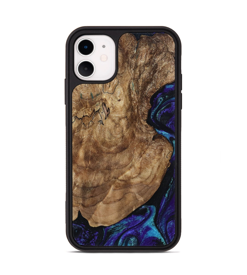 iPhone 11 Wood Phone Case - Leo (Purple, 801892)