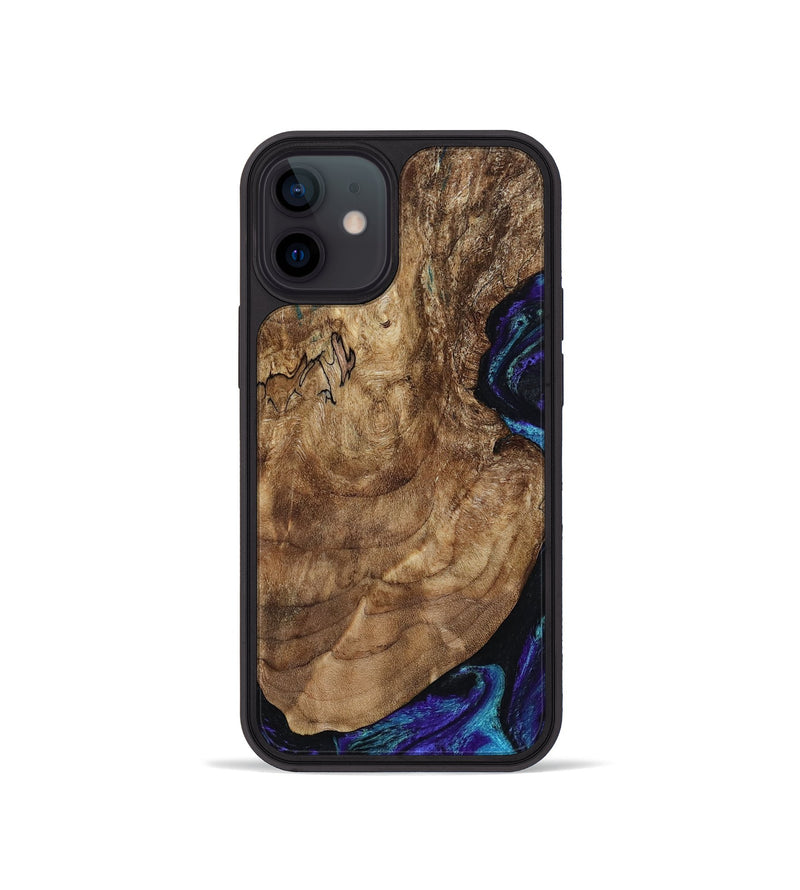 iPhone 12 mini Wood Phone Case - Leo (Purple, 801892)
