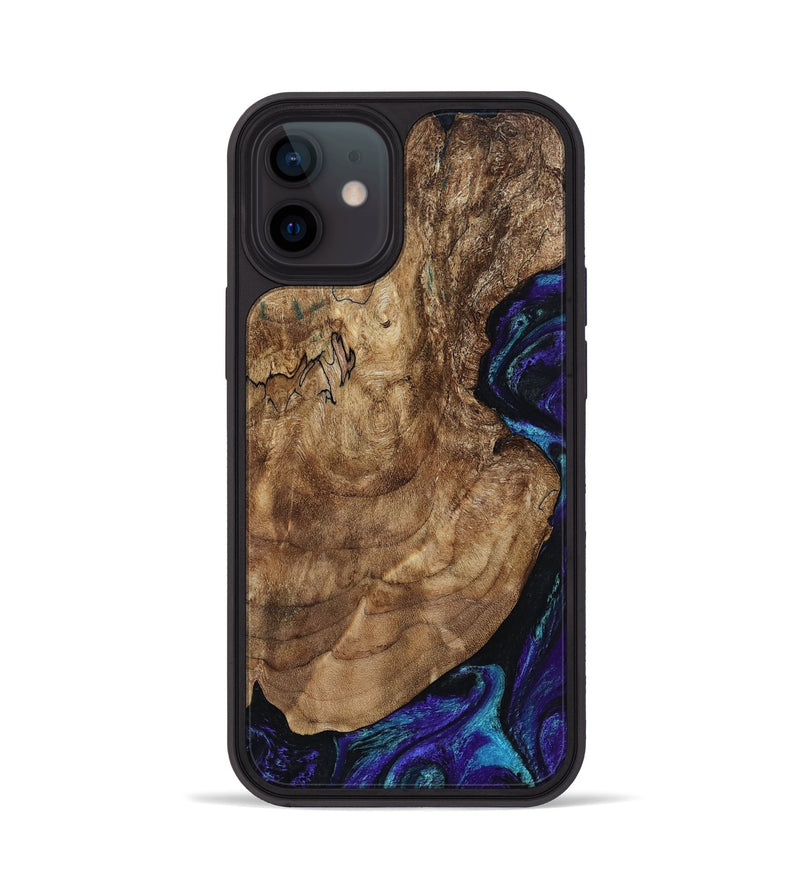 iPhone 12 Wood Phone Case - Leo (Purple, 801892)