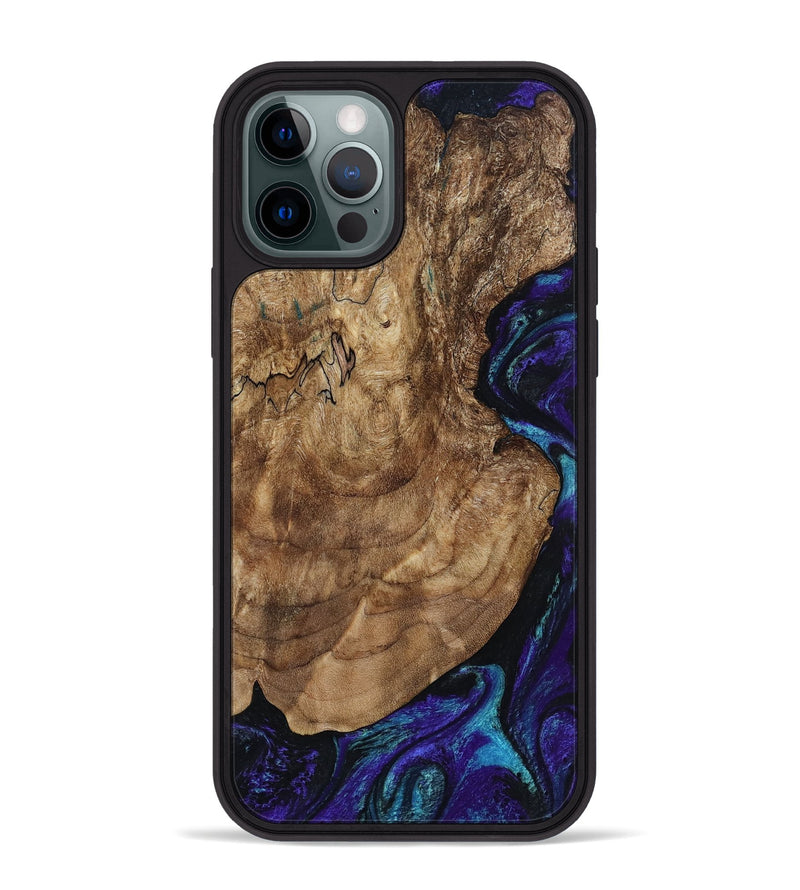 iPhone 12 Pro Max Wood Phone Case - Leo (Purple, 801892)