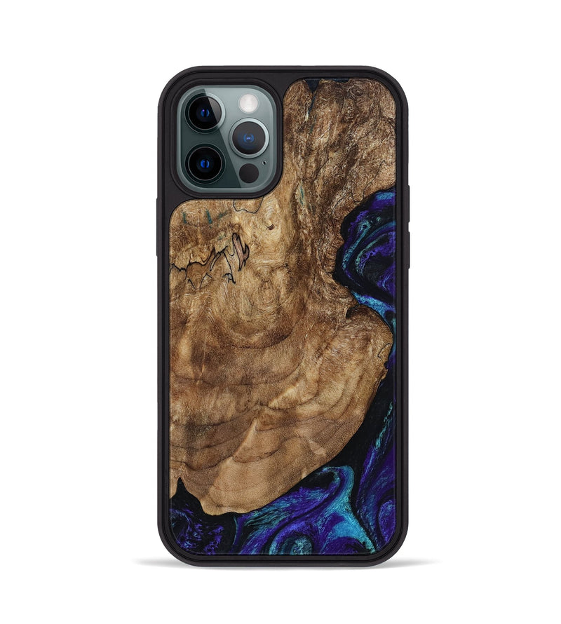 iPhone 12 Pro Wood Phone Case - Leo (Purple, 801892)