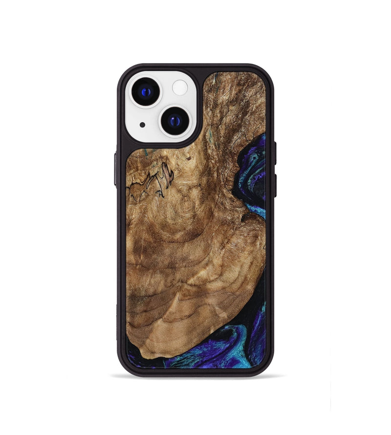 iPhone 13 mini Wood Phone Case - Leo (Purple, 801892)