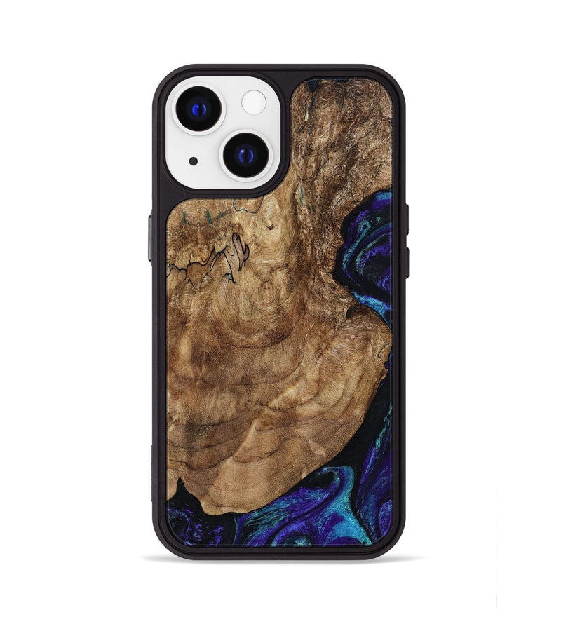 iPhone 13 Wood Phone Case - Leo (Purple, 801892)