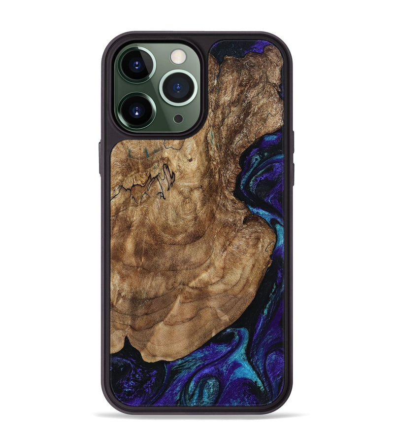 iPhone 13 Pro Max Wood Phone Case - Leo (Purple, 801892)