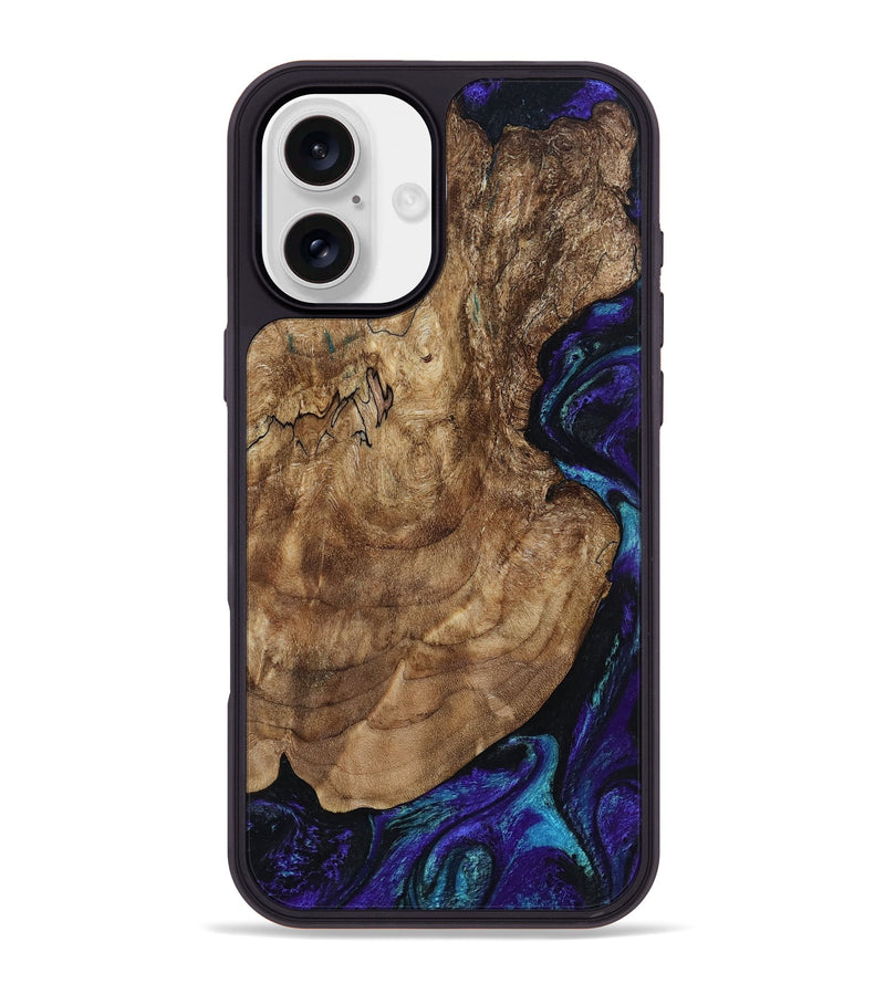 iPhone 16 Plus Wood Phone Case - Leo (Purple, 801892)