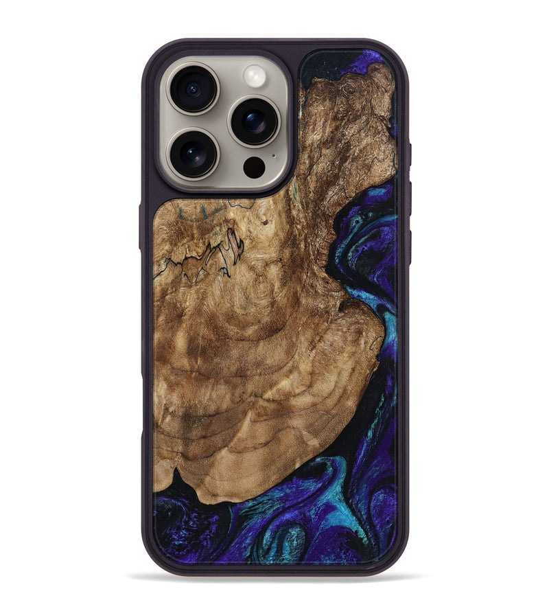 iPhone 16 Pro Max Wood Phone Case - Leo (Purple, 801892)