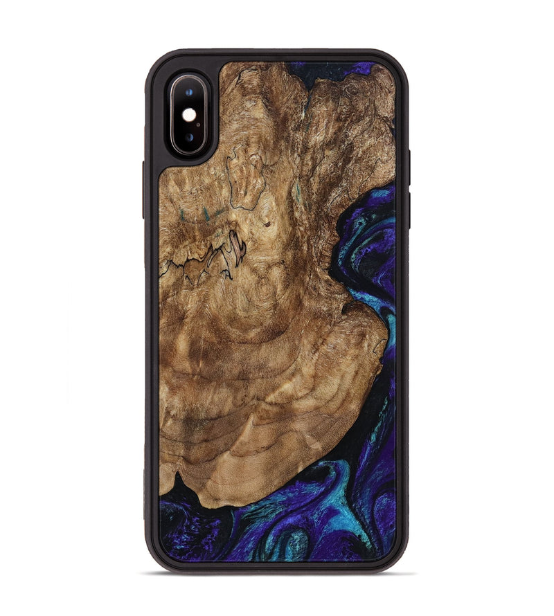 iPhone Xs Max Wood Phone Case - Leo (Purple, 801892)