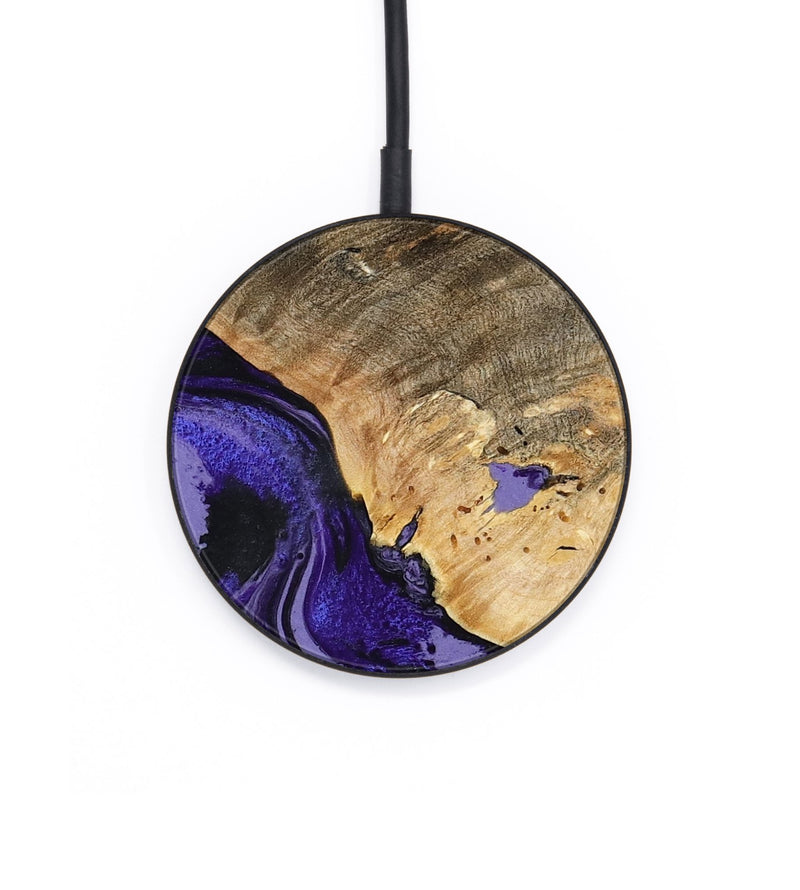 Circle Wood Wireless Charger - Leona (Purple, 801893)