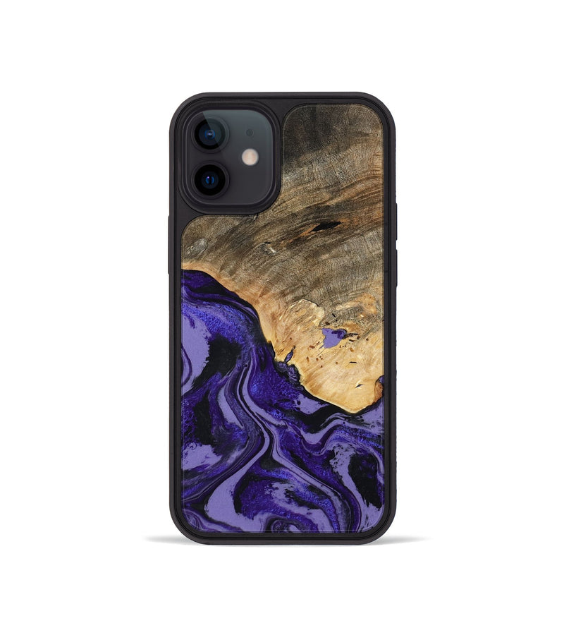 iPhone 12 mini Wood Phone Case - Leona (Purple, 801893)