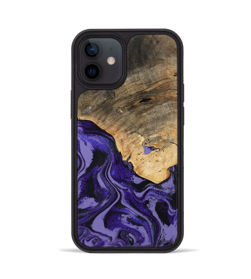 iPhone 12 Wood Phone Case - Leona (Purple, 801893)