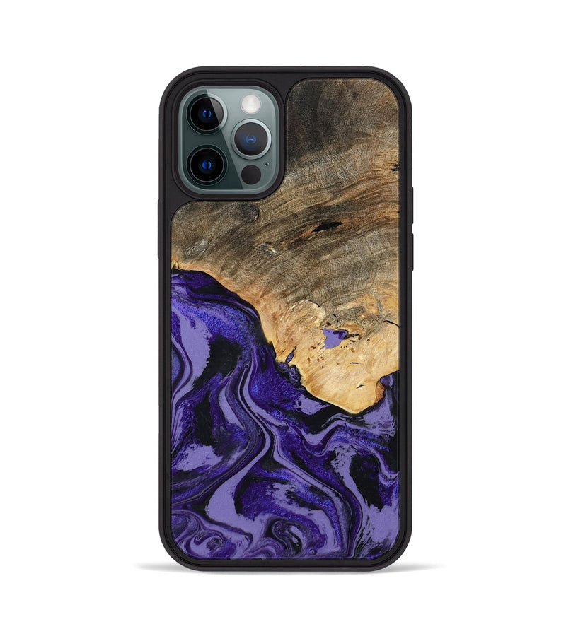 iPhone 12 Pro Wood Phone Case - Leona (Purple, 801893)