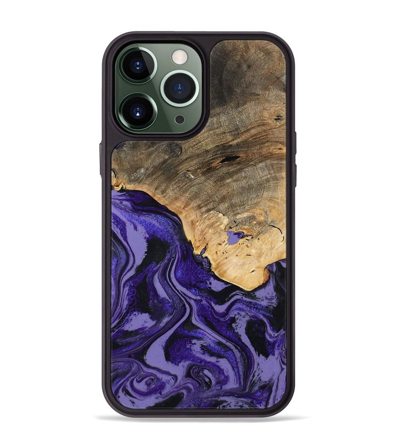 iPhone 13 Pro Max Wood Phone Case - Leona (Purple, 801893)