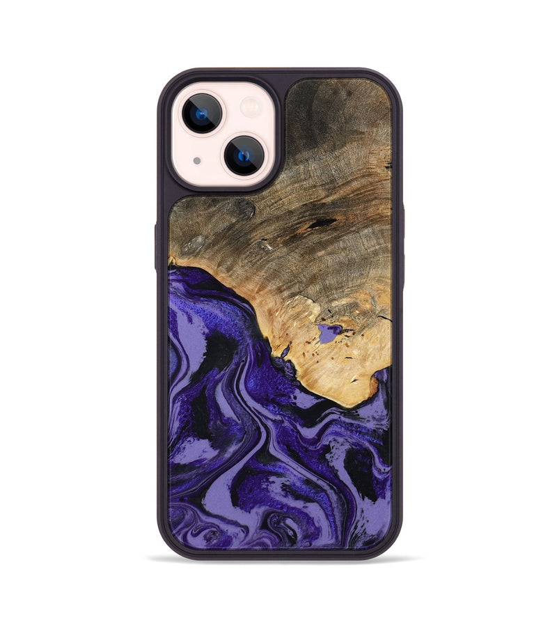 iPhone 14 Wood Phone Case - Leona (Purple, 801893)
