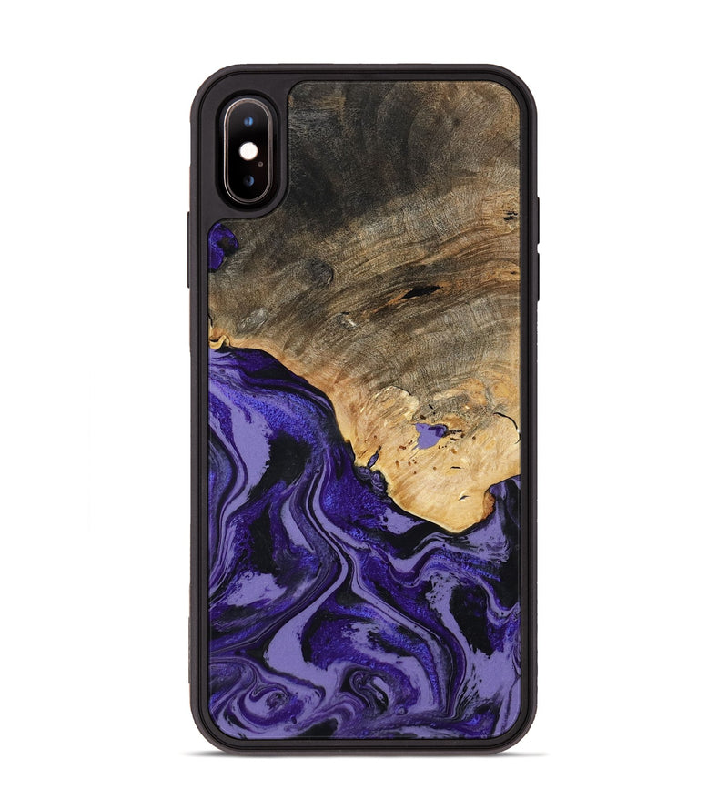 iPhone Xs Max Wood Phone Case - Leona (Purple, 801893)