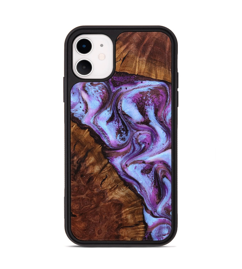 iPhone 11 Wood Phone Case - Aryana (Purple, 801894)