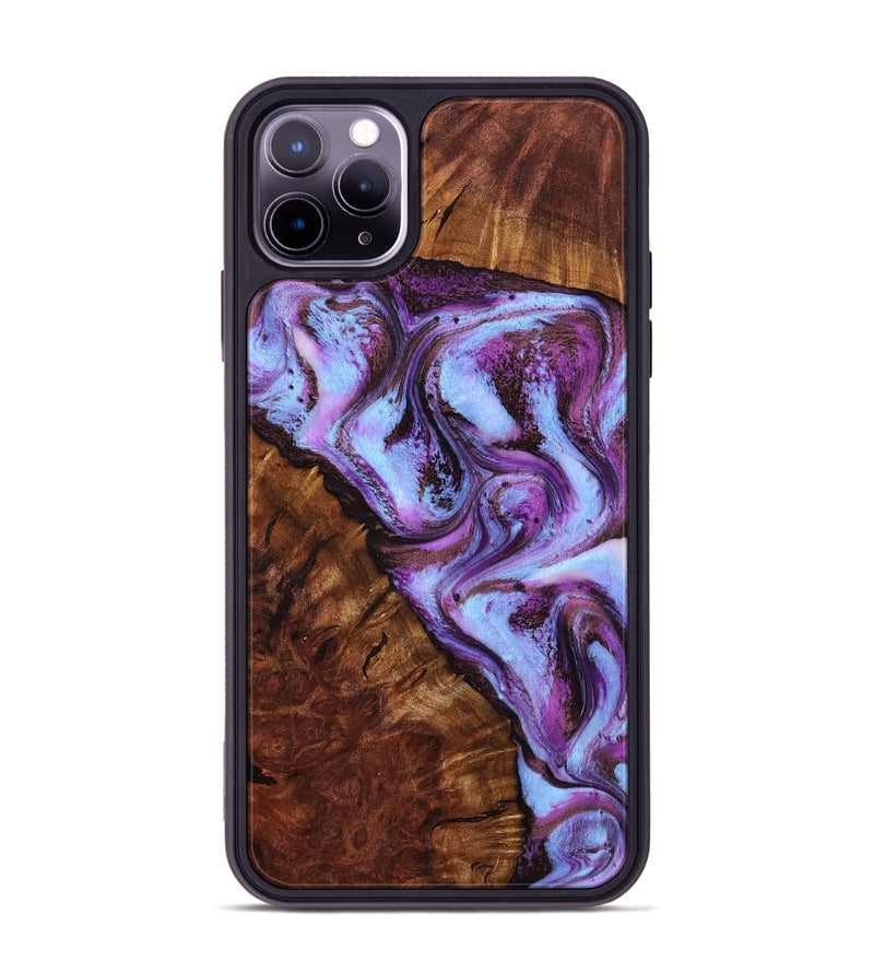 iPhone 11 Pro Max Wood Phone Case - Aryana (Purple, 801894)