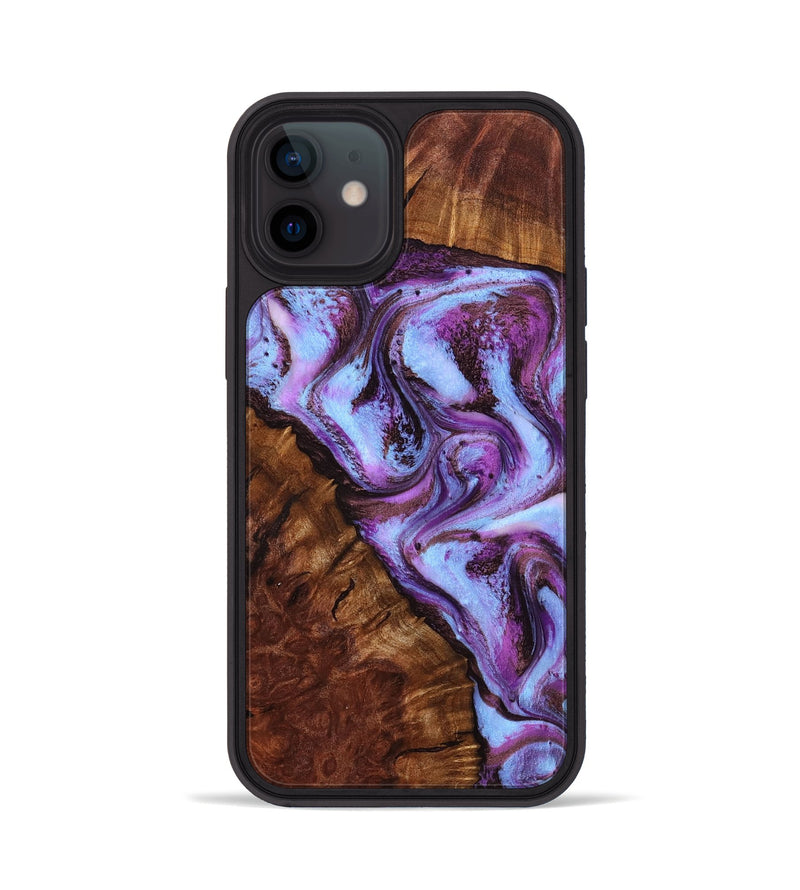 iPhone 12 Wood Phone Case - Aryana (Purple, 801894)