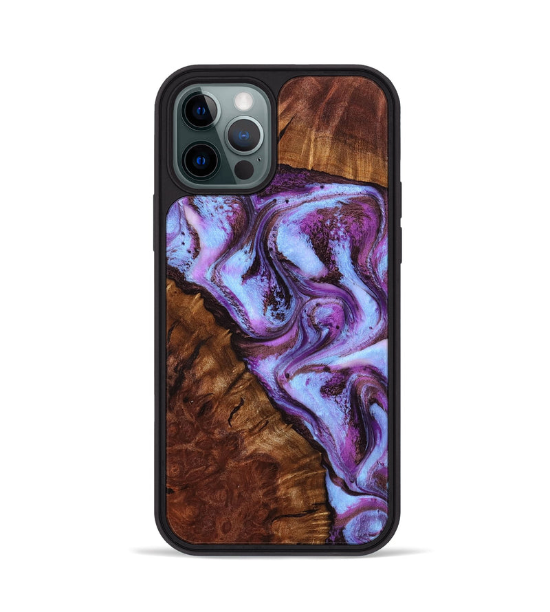 iPhone 12 Pro Wood Phone Case - Aryana (Purple, 801894)