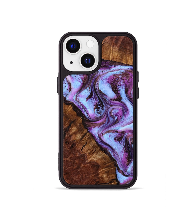 iPhone 13 mini Wood Phone Case - Aryana (Purple, 801894)