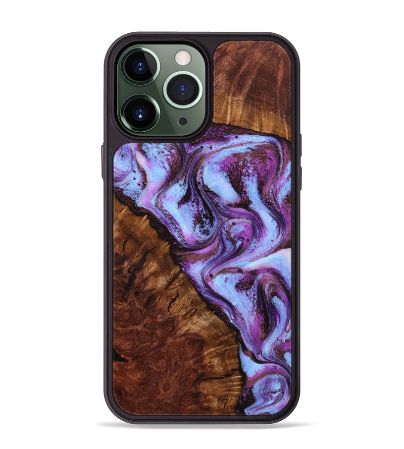 iPhone 13 Pro Max Wood Phone Case - Aryana (Purple, 801894)