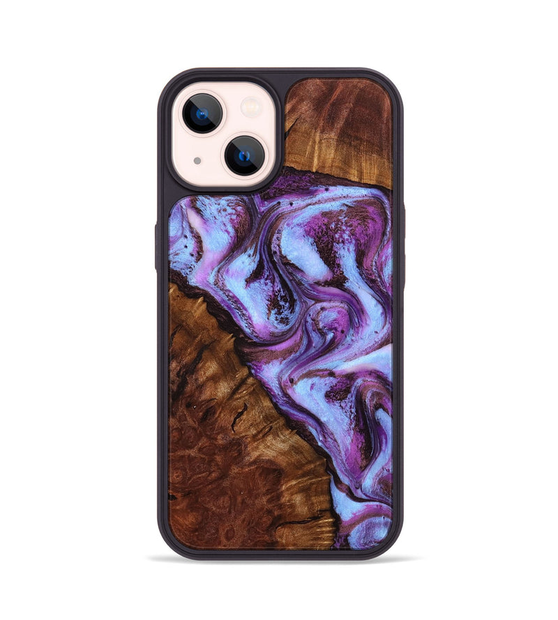 iPhone 14 Wood Phone Case - Aryana (Purple, 801894)