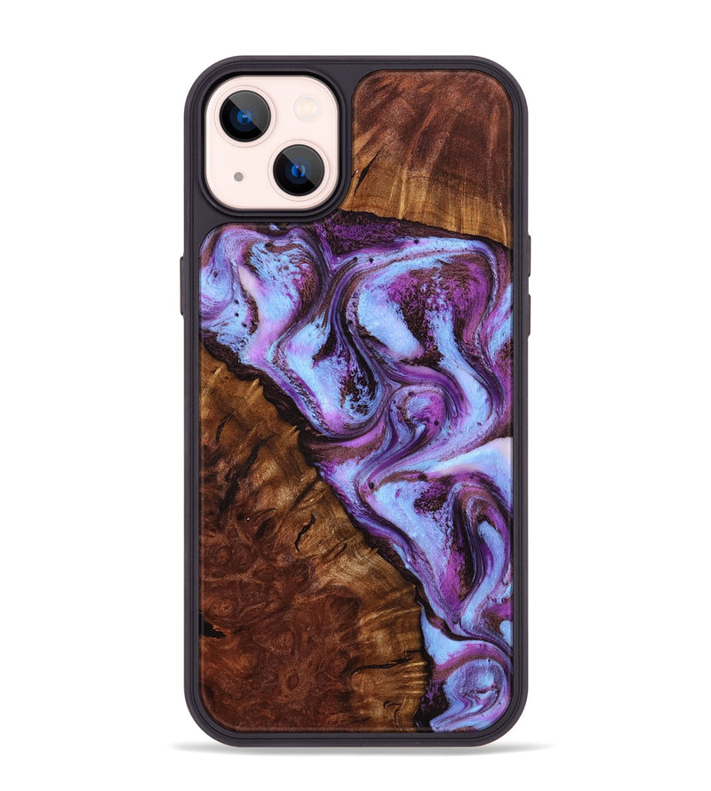 iPhone 14 Plus Wood Phone Case - Aryana (Purple, 801894)