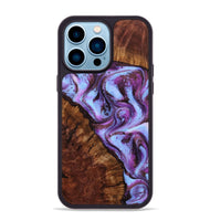 iPhone 14 Pro Max Wood Phone Case - Aryana (Purple, 801894)