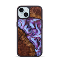iPhone 15 Wood Phone Case - Aryana (Purple, 801894)