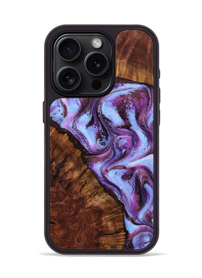 iPhone 15 Pro Wood Phone Case - Aryana (Purple, 801894)