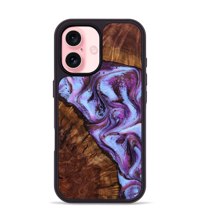 iPhone 16 Wood Phone Case - Aryana (Purple, 801894)