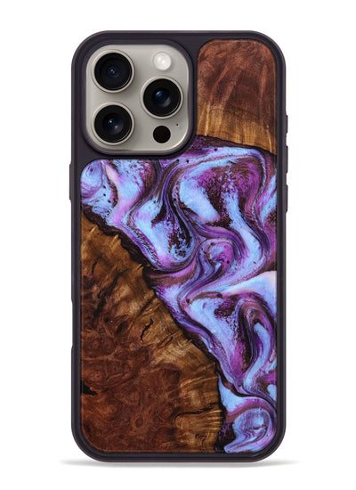 iPhone 16 Pro Max Wood Phone Case - Aryana (Purple, 801894)