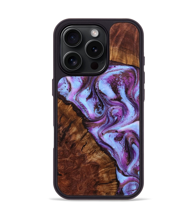 iPhone 16 Pro Wood Phone Case - Aryana (Purple, 801894)