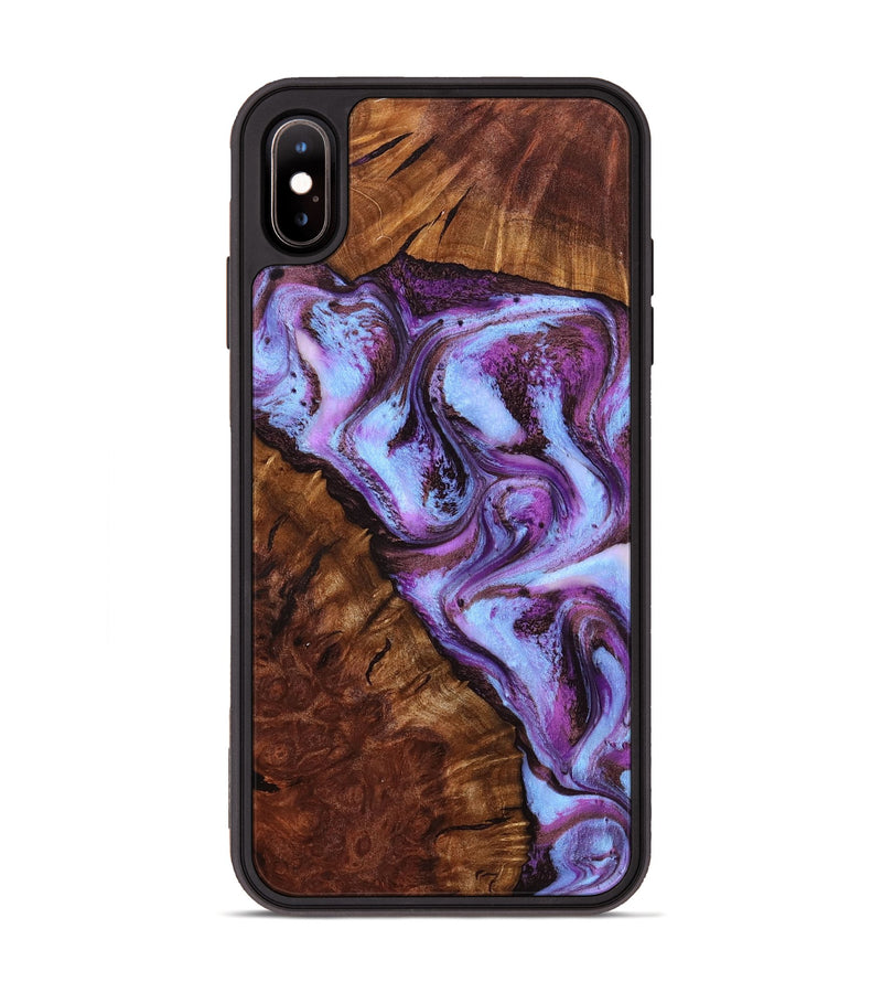 iPhone Xs Max Wood Phone Case - Aryana (Purple, 801894)