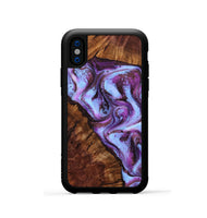 iPhone Xs Wood Phone Case - Aryana (Purple, 801894)