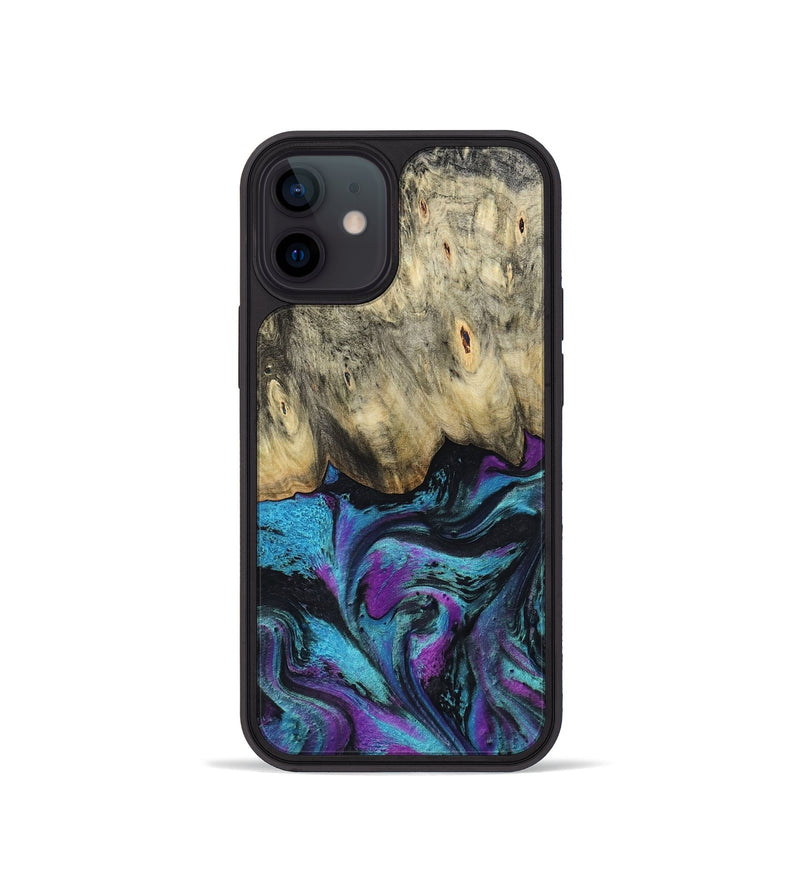 iPhone 12 mini Wood Phone Case - Mylee (Purple, 801895)